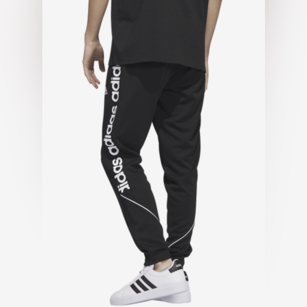 Adidas Tiro Black Tape Logo Soccer Tapered Joggers With Excellent Condition S